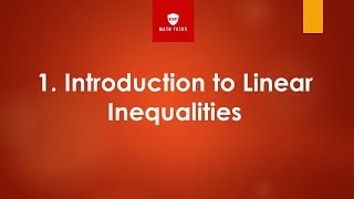 1st PUC maths chapter 6Introduction to Linear Inequalities [upl. by Reteid]