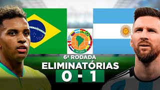 BRASIL 0 x 1 ARGENTINA Eliminatórias da Copa do Mundo 6ª Rodada  Narração [upl. by Akira]