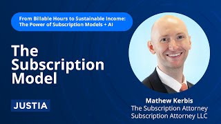 The Subscription Model  From Billable Hours to Sustainable Income Part 3 of 5 [upl. by Aiyt]