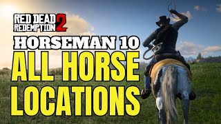 Horseman 10 challenge with all horse locations  RDR2 [upl. by Ttirb]