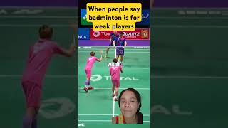 When people say badminton is for weak people badminton sports [upl. by Duong]