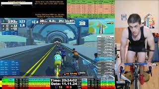 Zwift Cycling Workout Live Stream 11112024 zv [upl. by Edee]