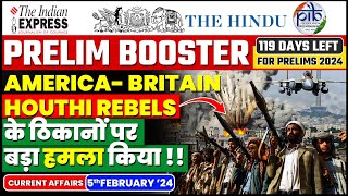 5 February 2024 Current Affairs  Today Hindu Newspaper  Daily Current Affairs  5 February 2024 [upl. by Idette]