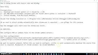 Debugging Chrome Source code with Windbg [upl. by Larrisa]