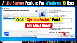 How to Create System Restore Point in Windows 10 Correctly in 2022 [upl. by Meela277]