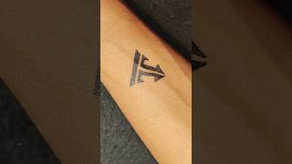 HOW TO MAKE TATTOO SIMPLE ideatattoo tattooideas art tattooartist art shorts [upl. by Enyaj376]