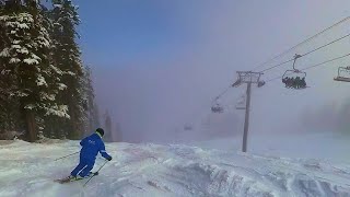 Mesmerizing mogul line on Whistler WhistlerBlackcomb [upl. by Rakso413]