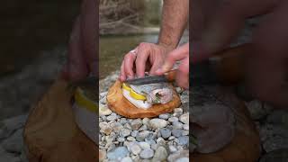 Cooking Trout amp Wedges with a Twist of Thyme 🌿🐟 outdoorcooking fish survival [upl. by Michiko]