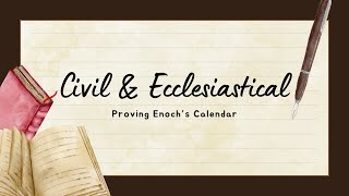 Civil and Ecclesiastical Hebrew New Years  Proving Enochs Solar Calendar — An American Exodus [upl. by Cyndi]