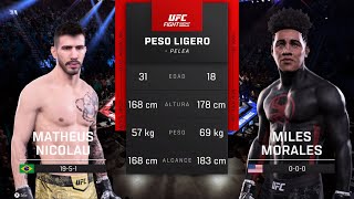 Miles Morales vs Matheus Nicolau  EA Sports UFC 5  Epic Fight [upl. by Amzaj]