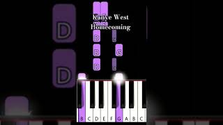 Kanye West  Homecoming  EASY Piano Tutorial short piano pianotutorial youtubeshorts [upl. by Afra]