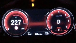 BMW 740d Xdrive 2015 Stage 1 Acceleration 100150 kmh 100200 kmh [upl. by Hewes]