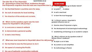 Thor Heyerdahl very  IELTS LISTENING TEST  SECTION3 [upl. by Milon]