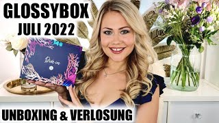 Glossybox Juli 2022  Unboxing amp Verlosung [upl. by Imiaj]