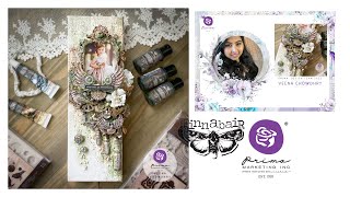 Mixedmedia canvas tutorial with New Finnabairs Moulds [upl. by Irap263]