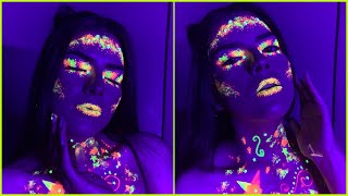 UV MAKEUP TUTORIAL  maquillaje para fiestas Cristina Pacheco [upl. by Elicia]