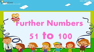 Numbers counting 51 to 100 Number 51 to 100  Easily Learn counting 51 to 100 [upl. by Upton]