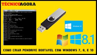 Como criar pendrive bootavel do Windows 7 8 81 e 10 SEM PROGRAMAS [upl. by Iret]