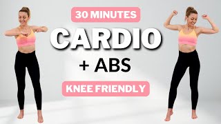 🔥30Minute Cardio Workout  ABS🔥No Jumping🔥All Standing Home Workout🔥 [upl. by Haraj294]