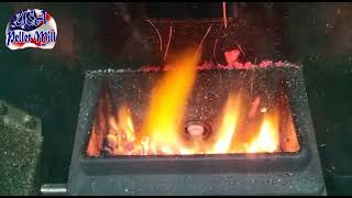 Pellet Stove Burning Wood Pellets [upl. by Nivram31]