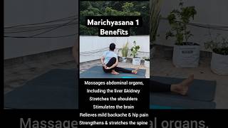 marichyasana 1yoga asana haya yoga 2024trends viral shorts flexibility [upl. by Wobniar]