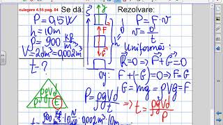 Fizica clasa VII Lucrul puterea şi energia mecanică Lectia 4 Puterea mecanică [upl. by Bently]