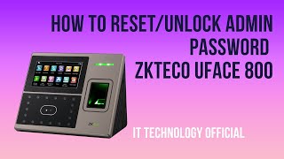 How to reset Admin Password Zkteco uface800  How to reset biometric machine Password [upl. by Toomin]