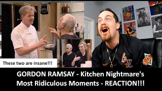 American Reacts Kitchen Nightmares Most Ridiculous Moments  Gordon Ramsay REACTION [upl. by Llertnom535]