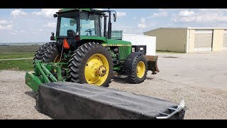 4450 with 285 disc mower  mowing some grass hay [upl. by Lamee]