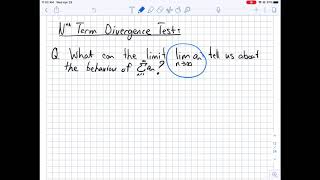 The nth Term Test for Divergence Proof and Example [upl. by Allana]