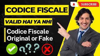 Verifica Codice Fiscale  Codice Fiscale Original Hai Ya Fake  Controllare Codice Fiscale Online [upl. by Sheldon]