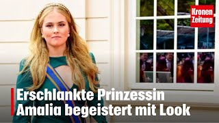 Erschlankte Prinzessin Amalia begeistert mit Look  kronetv NEWS [upl. by Piegari346]