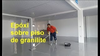 Epóxi sobre piso de granilite Cuiabá MT [upl. by Nylinej440]