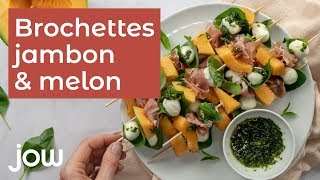 Recette des brochettes jambon amp melon [upl. by Silenay37]