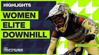 Snowshoe  Women Elite DHI Highlights  2023 UCI Mountain Bike World Cup [upl. by Llenol436]