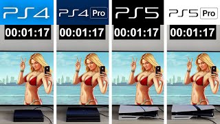 PS5 Pro vs PS5 vs PS4 Pro vs PS4  GTA 5 [upl. by Lekzehcey896]