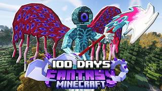 I Survived 100 Days in FANTASY Minecraft RPG [upl. by Eniliuqcaj]