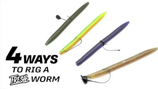 How To Rig a Soft Plastic Worm The Best Ways To Rig A Fresh WORM [upl. by Ahsinnek]