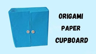 DIY Paper Cupboard  Mini Paper Wardrobe  Paper Furniture Craft [upl. by Hamehseer983]