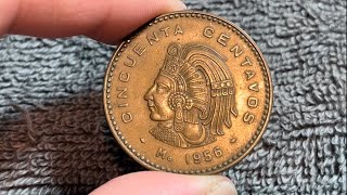 1956 Mexico Cincuenta 50 Centavos Coin • Values Information Mintage History and More [upl. by Adnaloy]