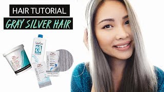 HOW TO GET GRAY SILVER HAIR COLOR TUTORIAL [upl. by Concepcion]