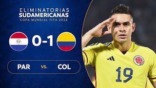 PARAGUAY vs COLOMBIA 01  RESUMEN  ELIMINATORIAS SUDAMERICANAS  FECHA 6 [upl. by Yahsed629]