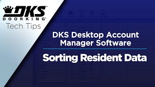 DKS Tech Tips DoorKing 32 Remote Account Manager Software – Sorting Resident Data [upl. by Honeywell286]