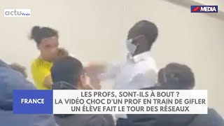 Choc  La vidéo Choc dun prof en train de gifler un élève fait le tour des réseaux VIDEO [upl. by Adnek]