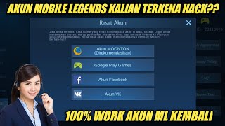 CARA MENGEMBALIKAN AKUN ML YANG TERKENA HACK  RESET BIND ACCOUNT MOBILE LEGENDS 100 WORK [upl. by Nehemiah]