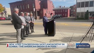 Rep Nick Langworthy in Elmira “The American Dream is in peril” [upl. by Eirek]