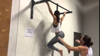 American Ninja Warrior Isaac Caldiero with Laura Kisana pull up bar training [upl. by Bren]