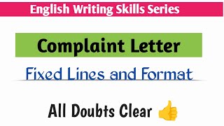 Complaint Letter  Format of Complaint Letter  cbse 202425  based on latest pattern 🔥 [upl. by Auoz]