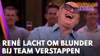 René schiet in lach om blunder bij team van Max Verstappen Dat kan toch niet  VANDAAG INSIDE [upl. by Sorrows891]