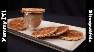 Easy Homemade recipe  Dutch Stroopwafels  Syrup waffles ASMR  Yummy It Food [upl. by Yarak]